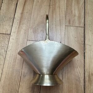 Vintage‎ Brass Basket with Handle Decorative Container Tabletop Decor